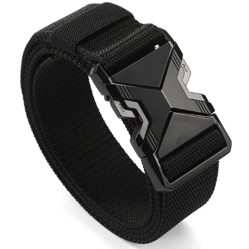 New Men's 125 cm Buckle Belt – Lightweight, Breathable Braided Nylon Men's Belt for Daily Use and Travel
