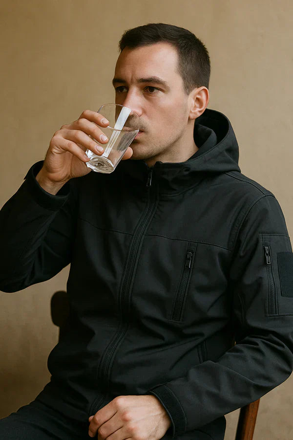 Waterproof men's jacket with hood