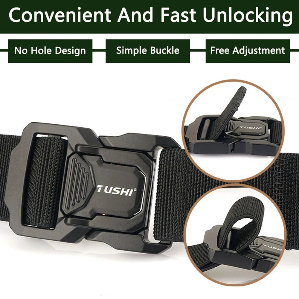 Ceinture tactique militaire de marque spécialement conçue pour l’armée, ceinture réglable avec boucle métallique