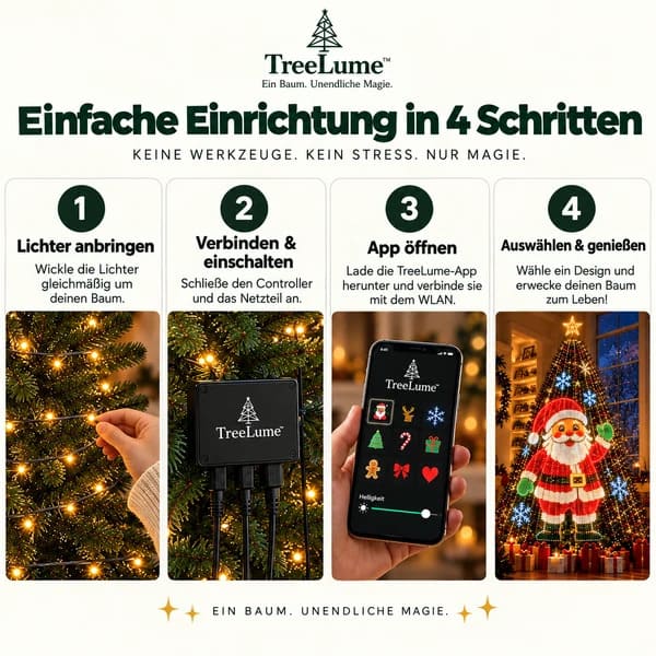 TreeLume™ — Intelligente Animierte Weihnachtsbaumbeleuchtung