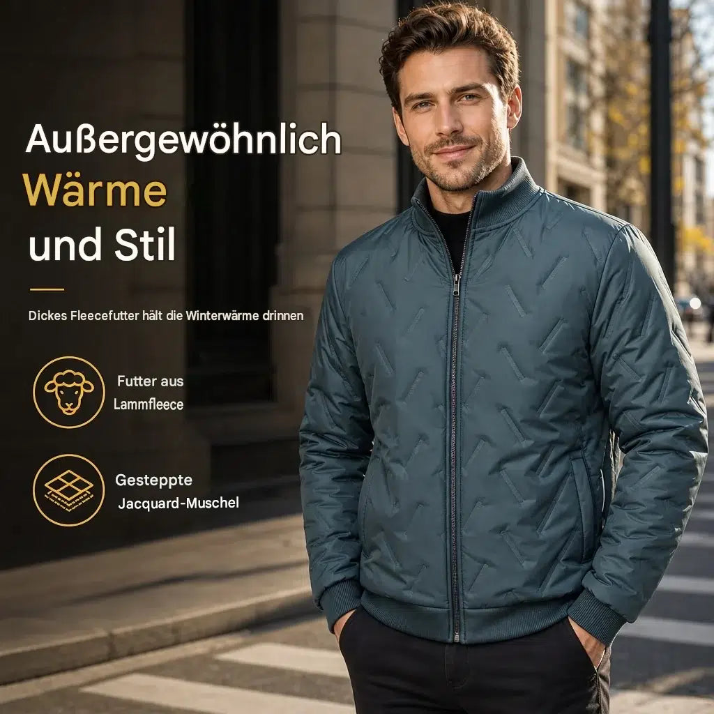 Herren-Winterjacke mit Fleecefutter und Wattierung – Warme