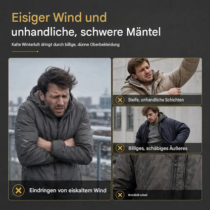 Herren-Winterjacke mit Fleecefutter und Wattierung – Warme