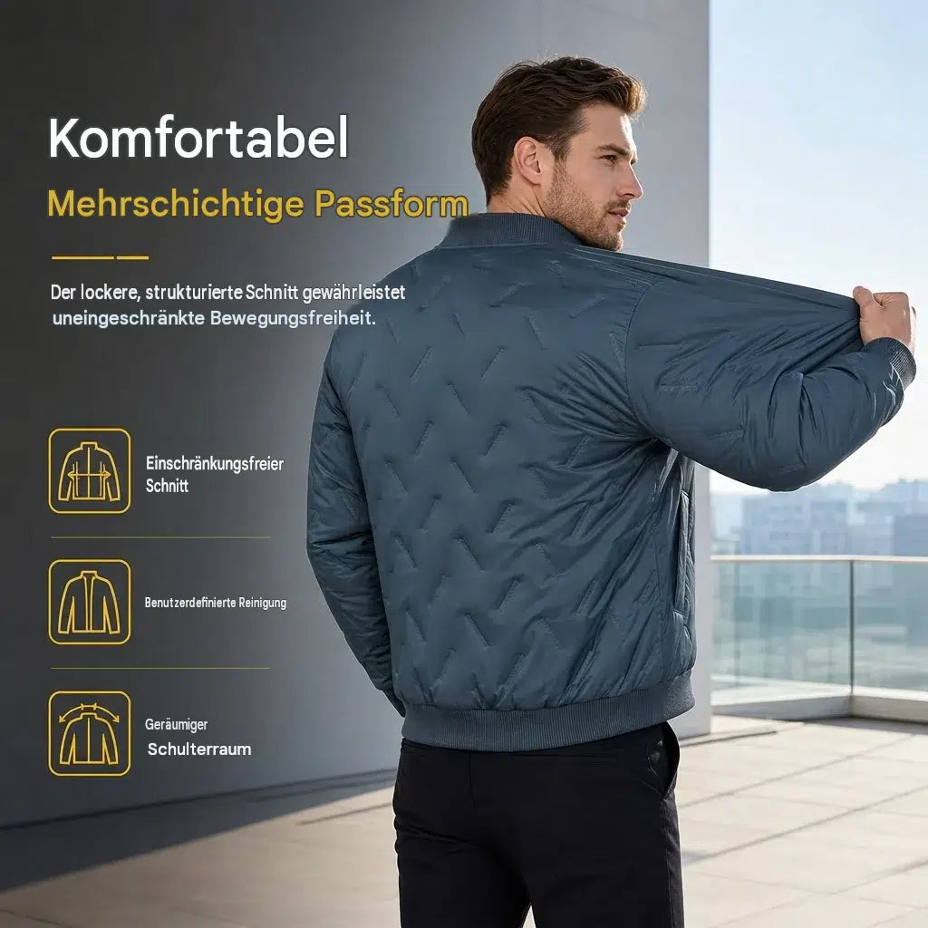 Herren-Winterjacke mit Fleecefutter und Wattierung – Warme