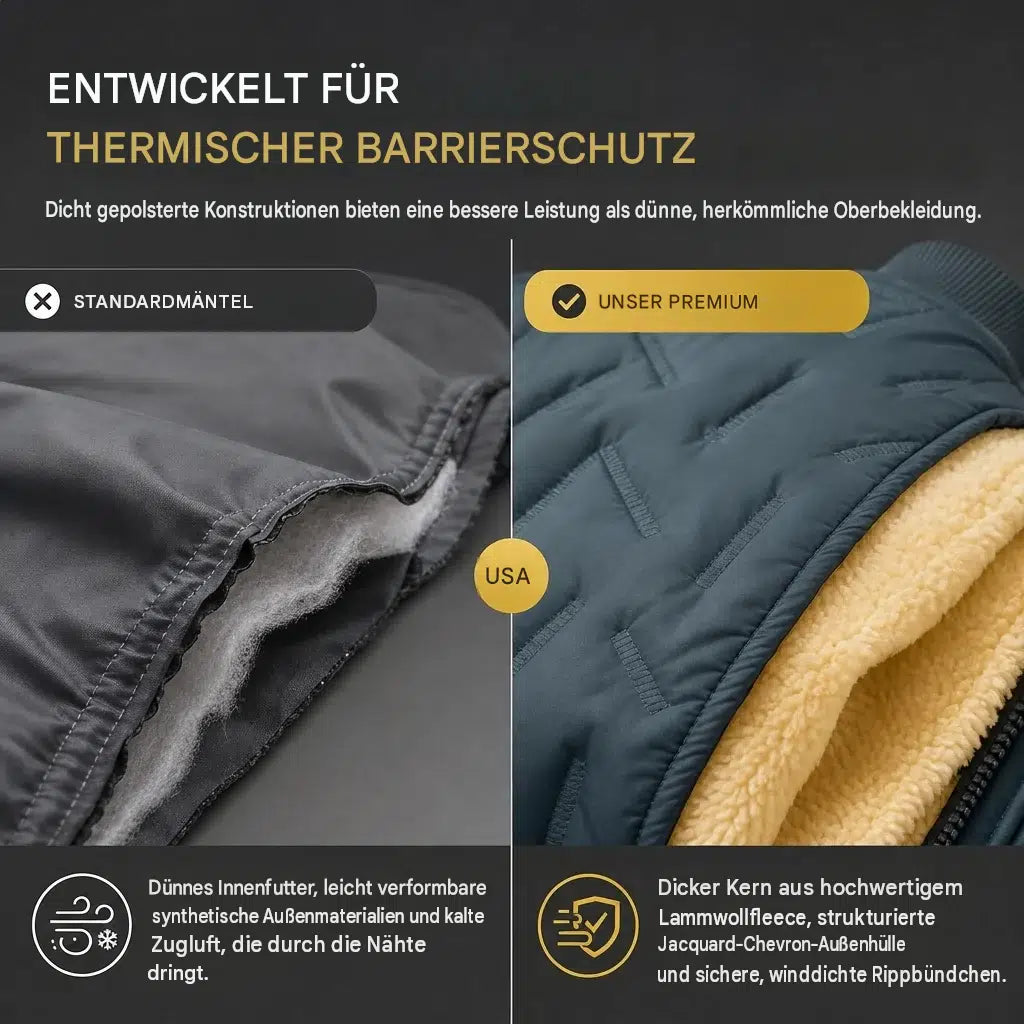 Herren-Winterjacke mit Fleecefutter und Wattierung – Warme